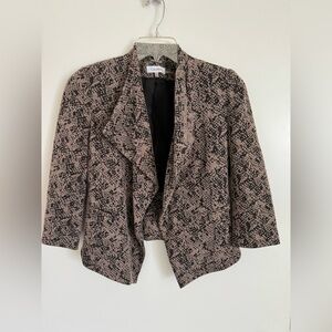 Calvin Klein Women's Black and Cream Blazer